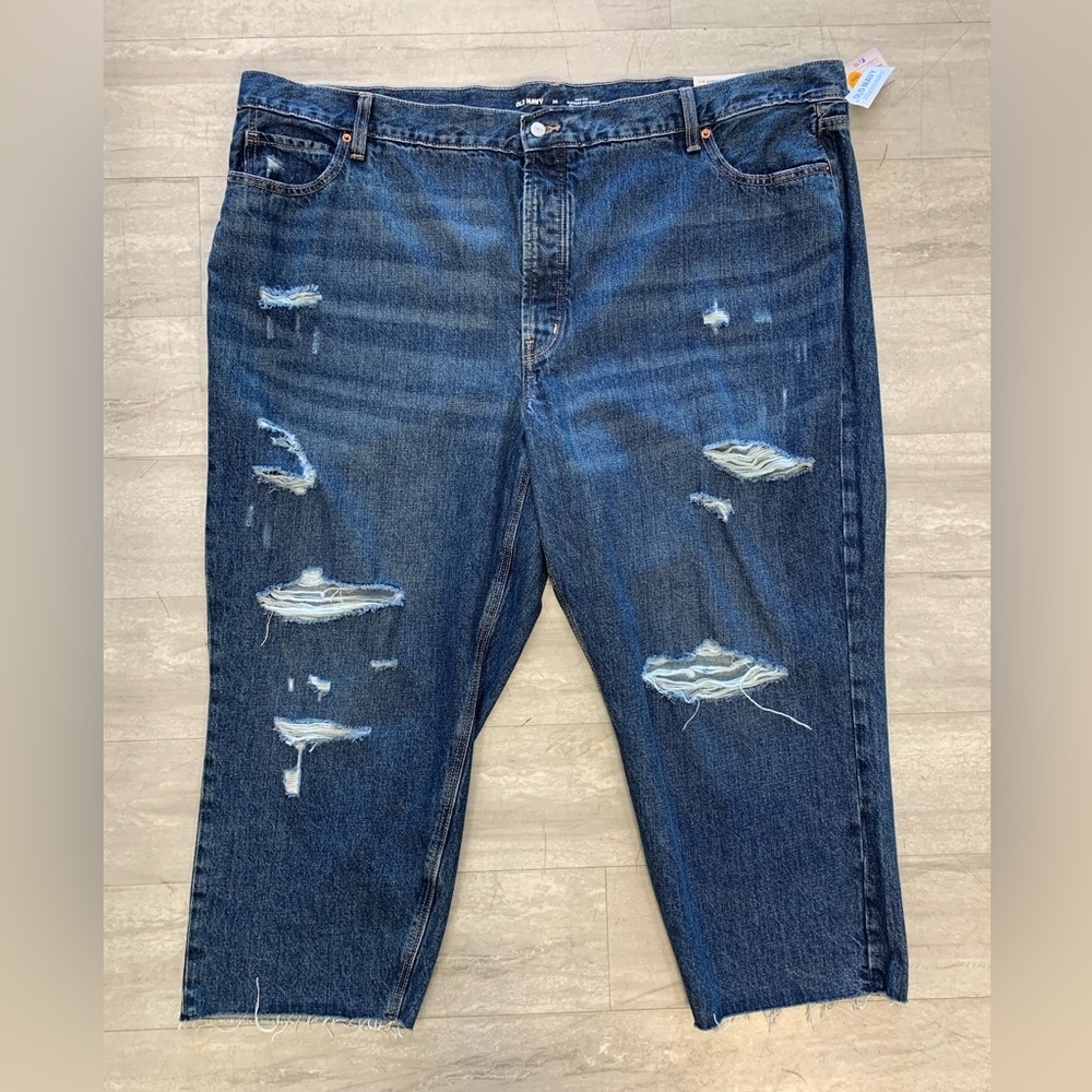 NEW Old Navy Jeans Size 26 SLOUCHY STRAIGHT HIGH RISE CROP